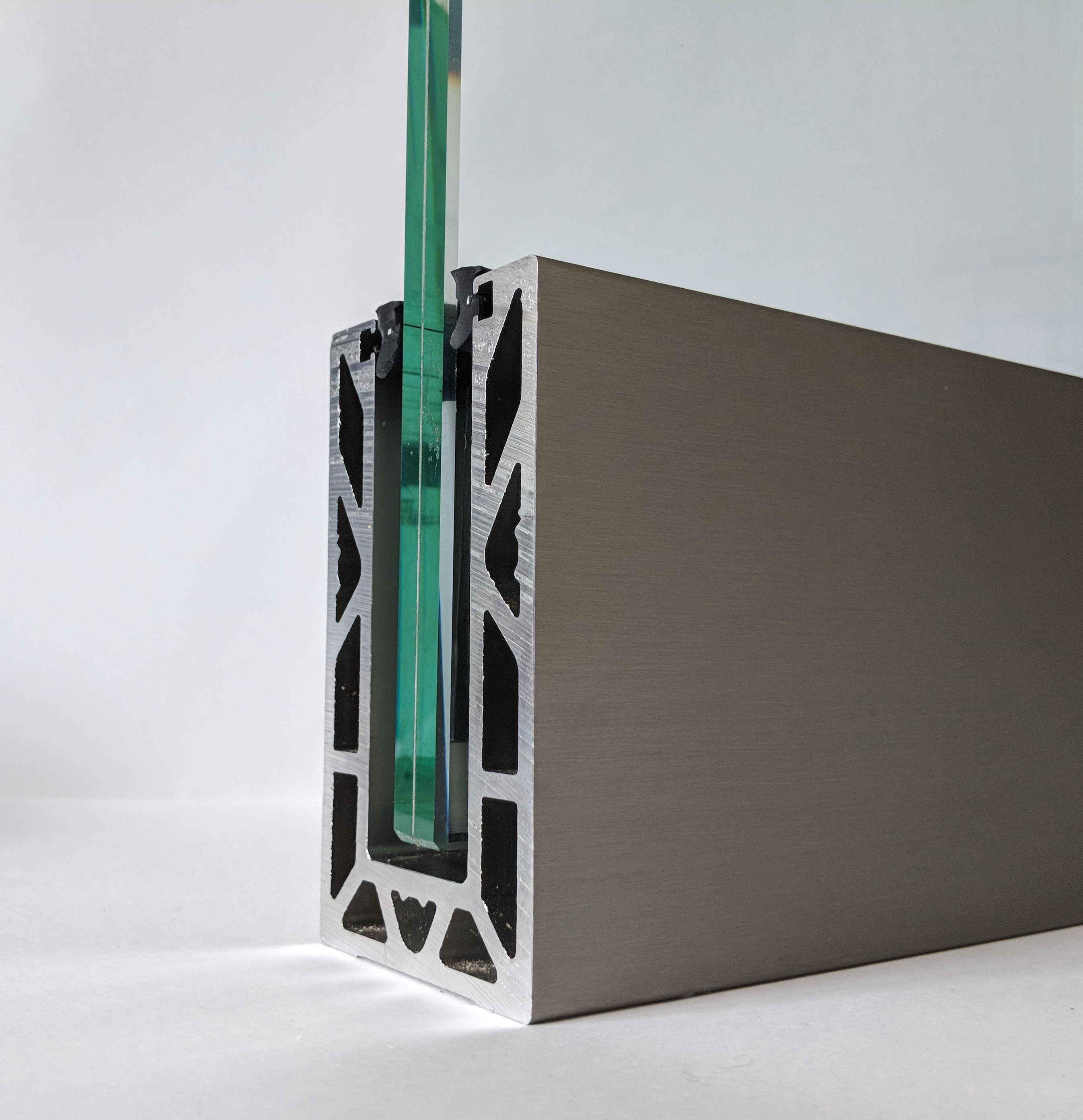 open end of solus frameless glass balustrade system from Vantage