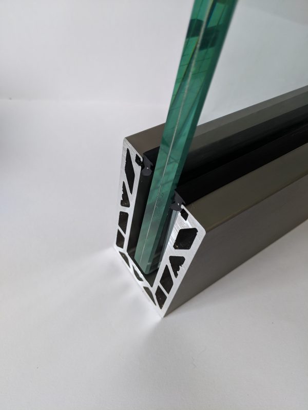 open end of solus frameless glass balustrade system