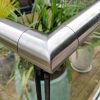slotted corner bracket for frameless glass balustrade
